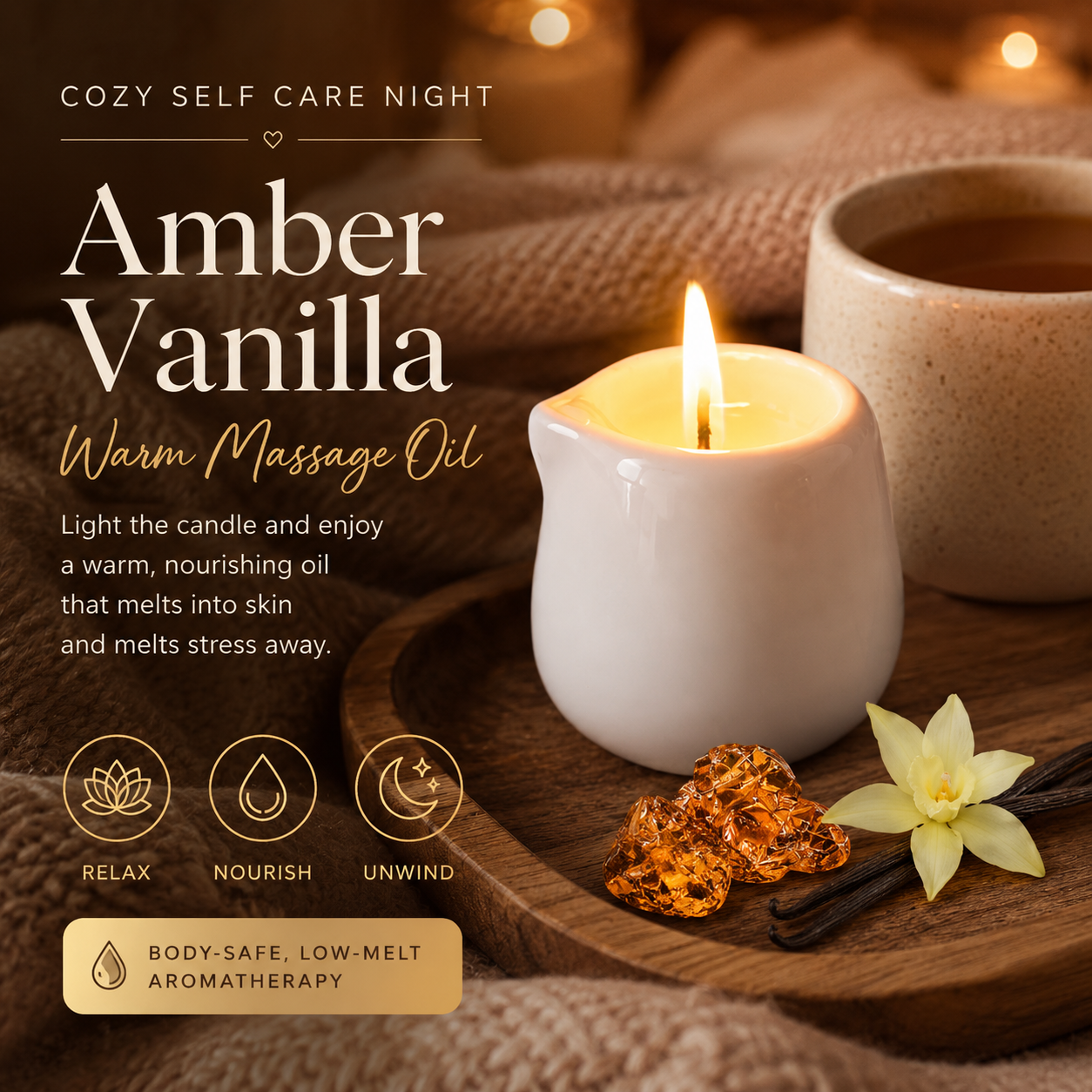 Ceramic Massage Oil Candle Amb - Massage Candle Melting ulasan dan harga