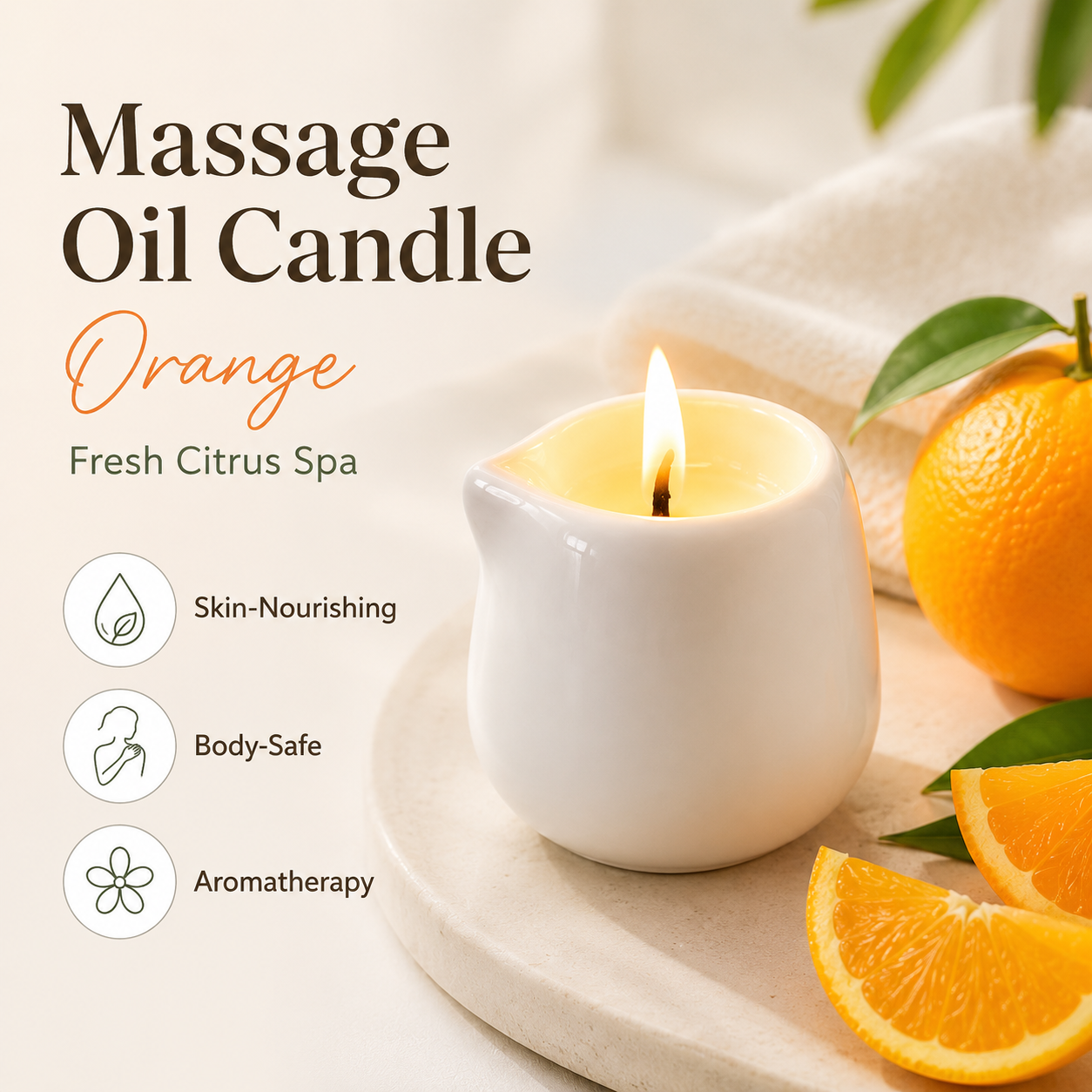 Ceramic Massage Oil Candle Ora - Massage Candle Melting ulasan dan harga