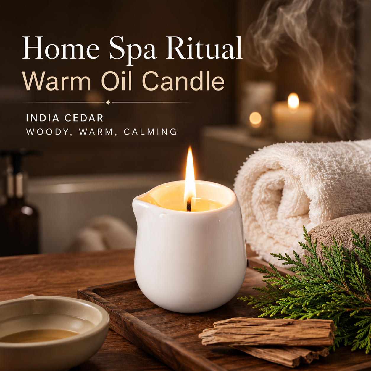 Ceramic Massage Oil Candle Ind - Massage Candle Melting ulasan dan harga
