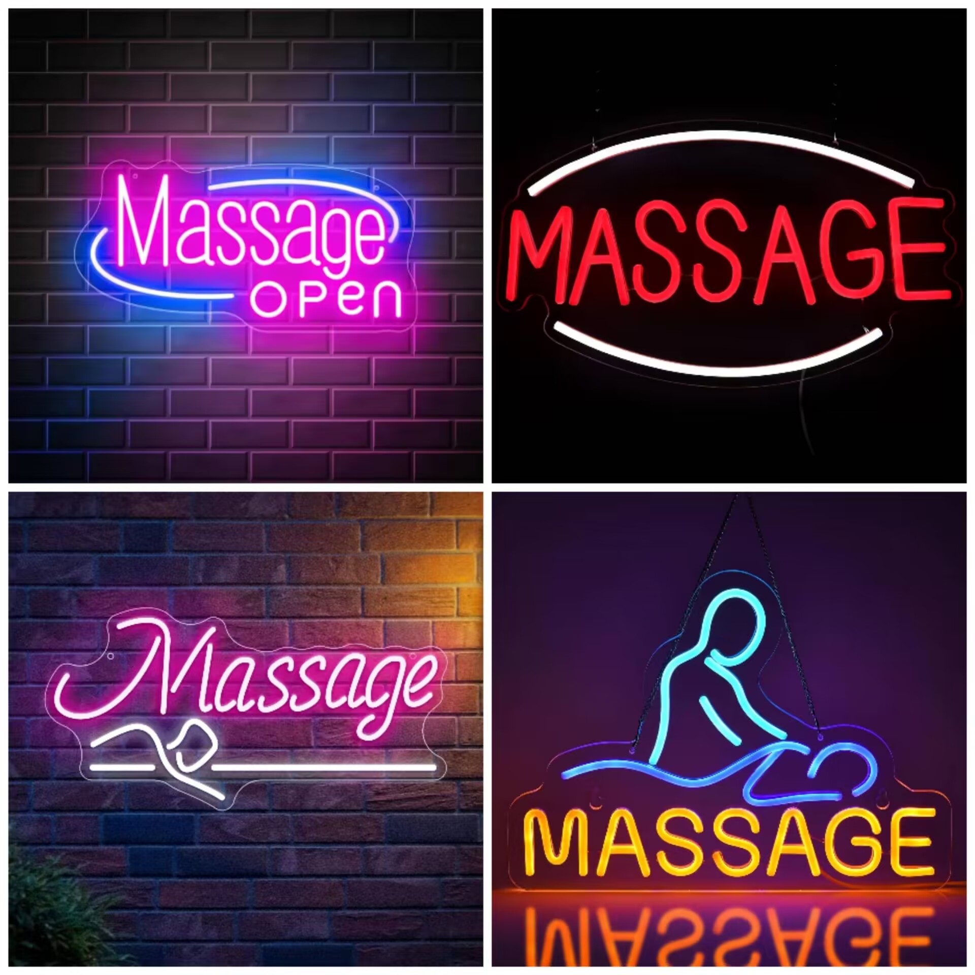 Massage Spa Open LED Neon Sign - Spa Wellness Center ulasan dan harga