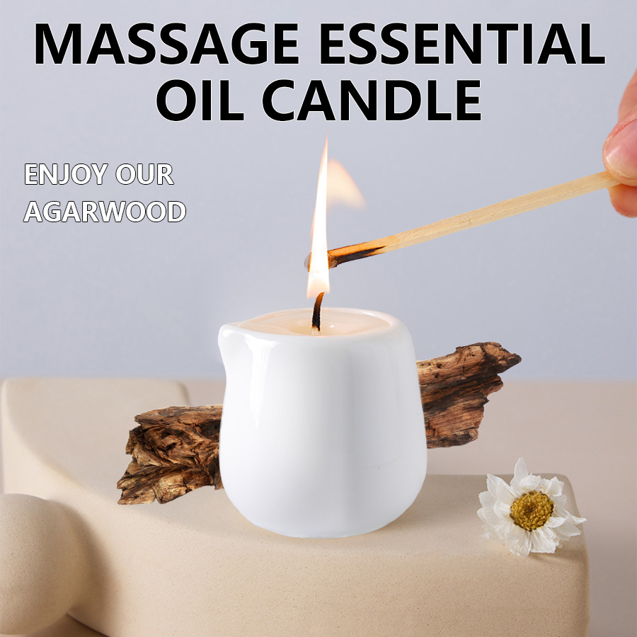 Ceramic Massage Oil Candle Aga - Massage Candle Melting ulasan dan harga