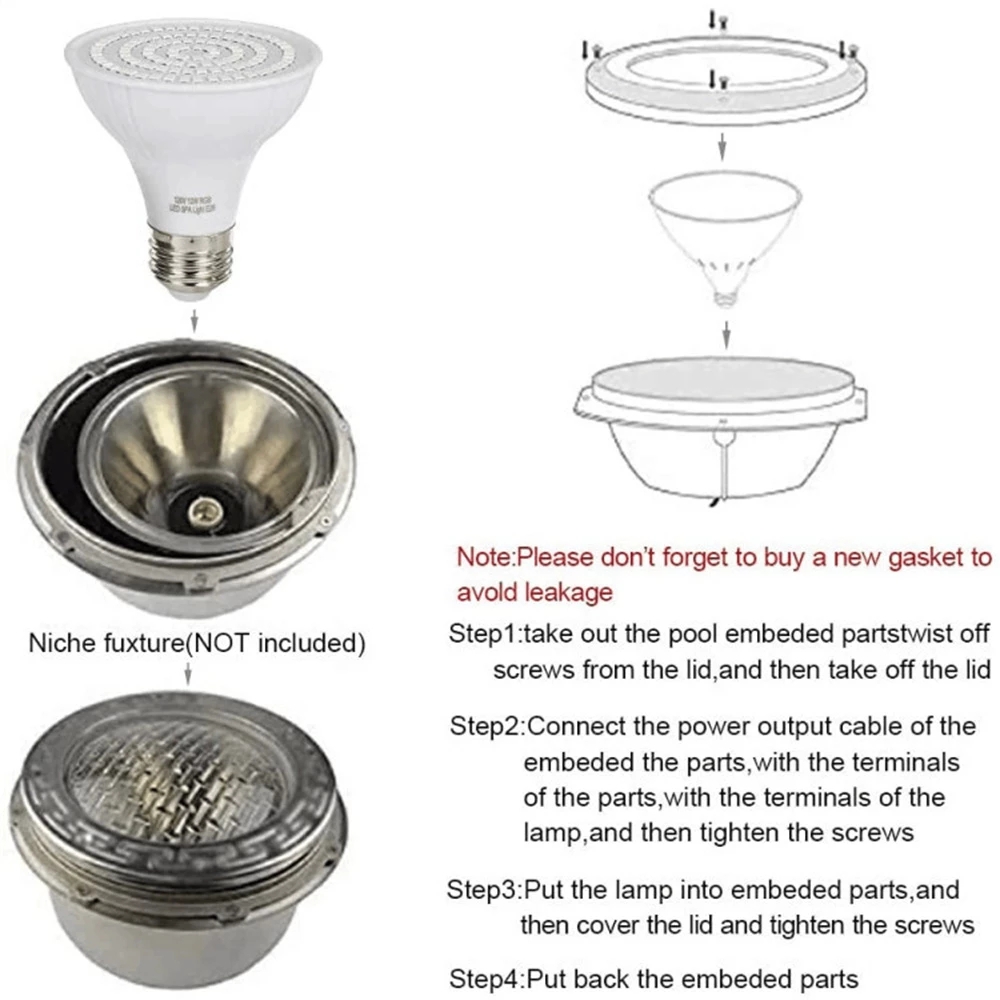 RGB LED Swimming Pool Light E2 - Xy Spa & Wellness George Town Photos ulasan dan harga
