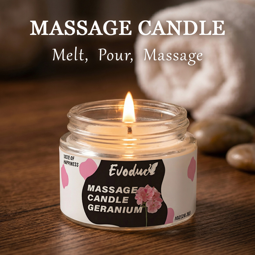 Massage Oil Candle Geranium So - Massage Candle Melting ulasan dan harga