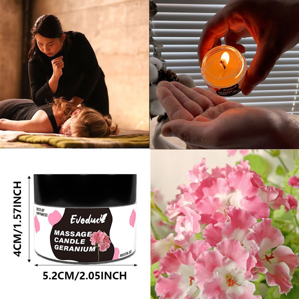 Massage Oil Candle Geranium So - Massage Candle Melting ulasan dan harga