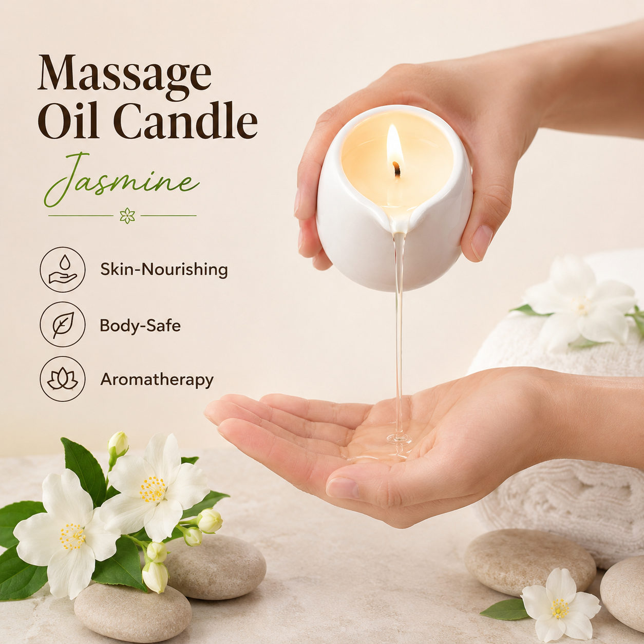 Ceramic Massage Oil Candle Jas - Massage Candle Melting ulasan dan harga