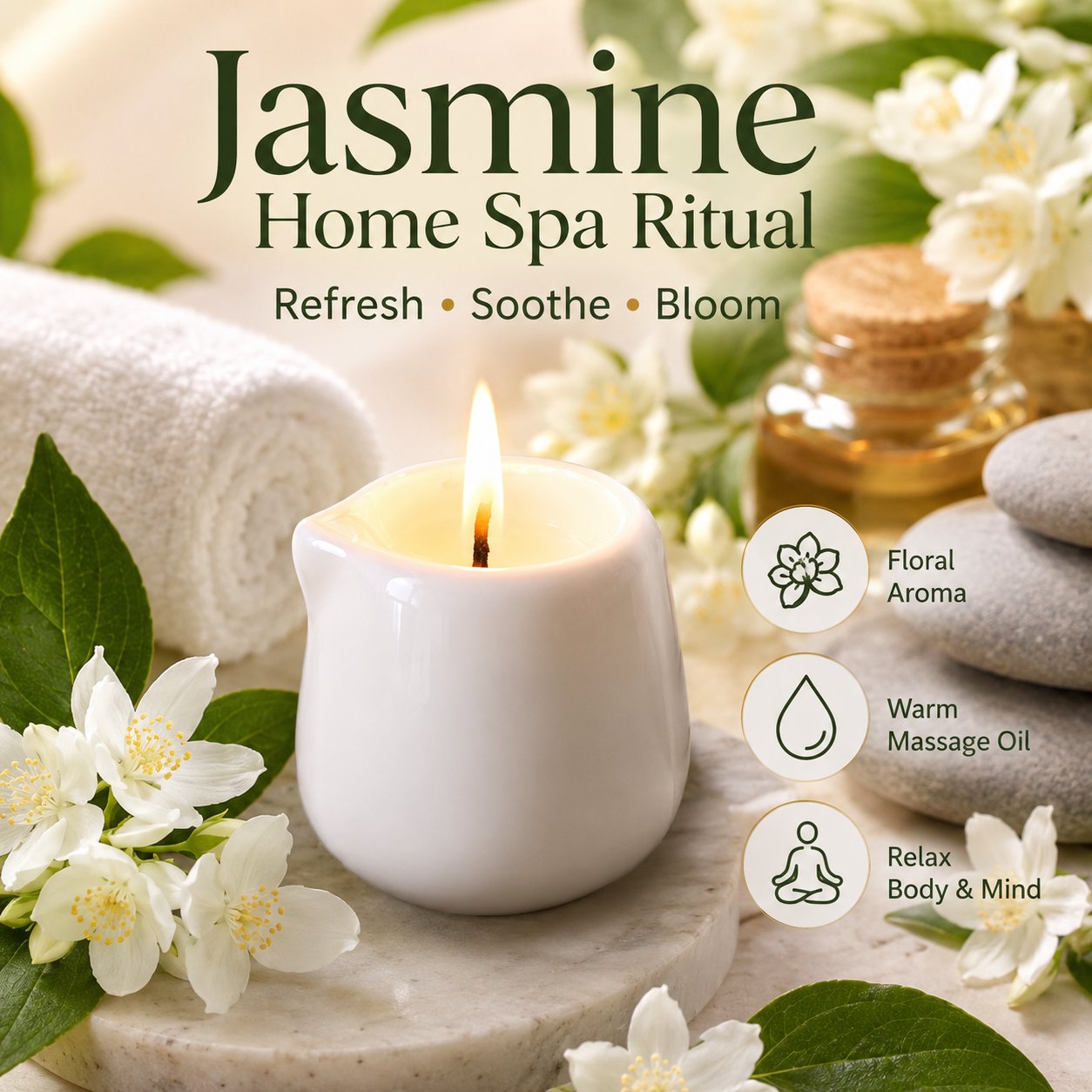 Ceramic Massage Oil Candle Jas - Massage Candle Melting ulasan dan harga