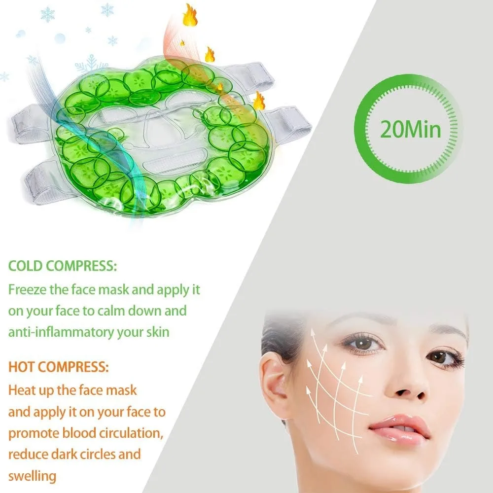 Face Ice Gel Pack with Wrap Re - Eye Mask Heated ulasan dan harga