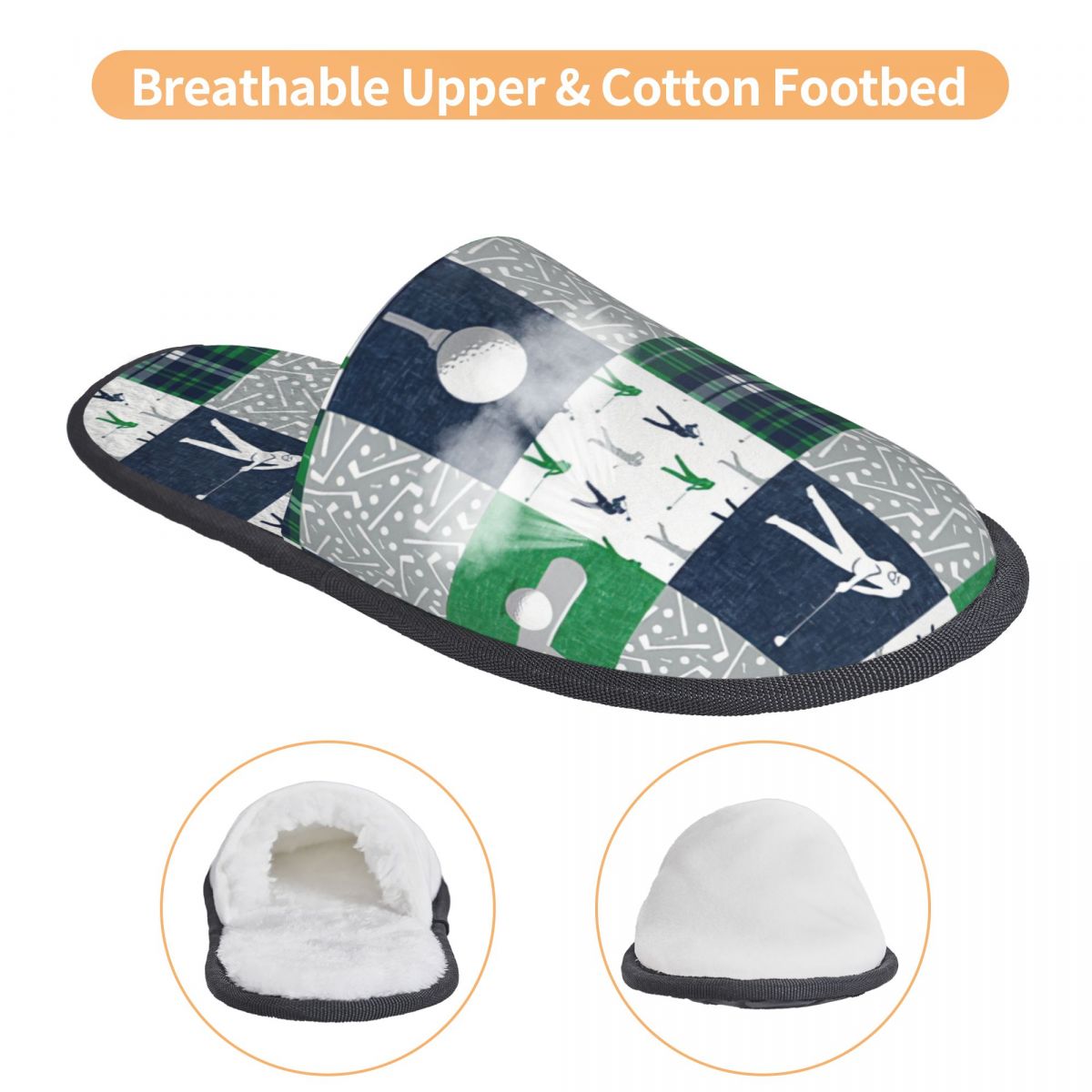 Golf Navy Plaid Guest Slippers - Spa & Wellness Hotel Olympia Mariánské Lázně ulasan dan harga