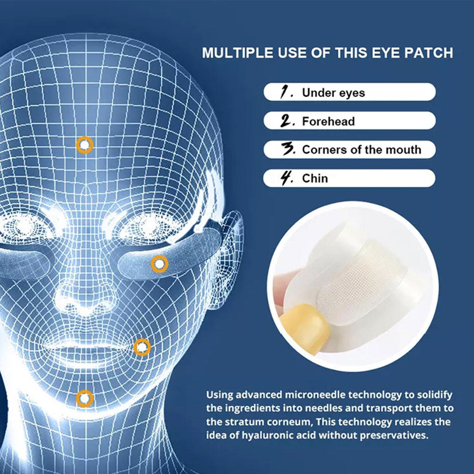100 Pairs Hyaluronic Acid Micr - Microneedle Patch Eye ulasan dan harga