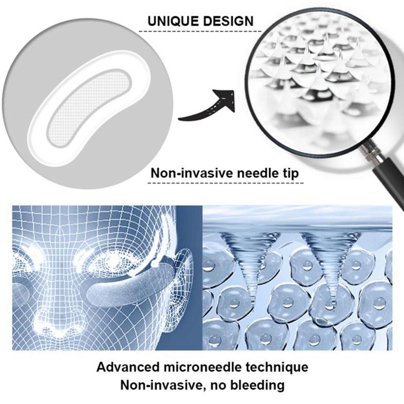 100 Pairs Hyaluronic Acid Micr - Microneedle Patch Eye ulasan dan harga