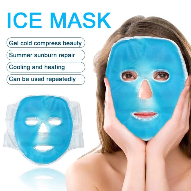 Full Face Massage Ice Mask Hot - Eye Mask Heated ulasan dan harga