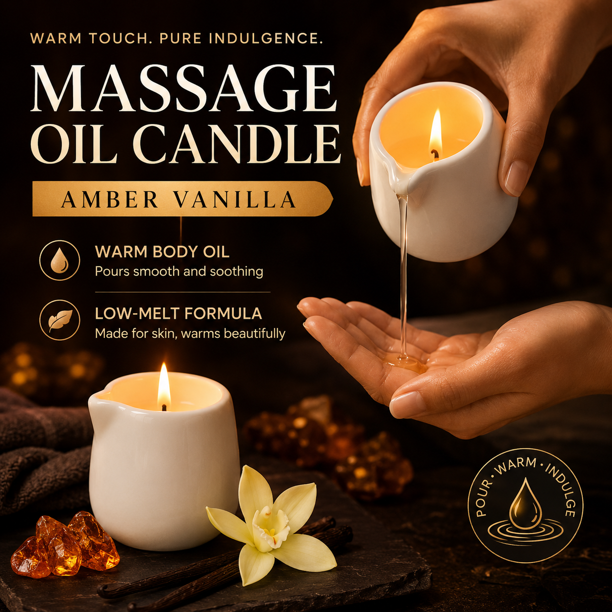 Ceramic Massage Oil Candle Amb - Massage Candle Melting ulasan dan harga