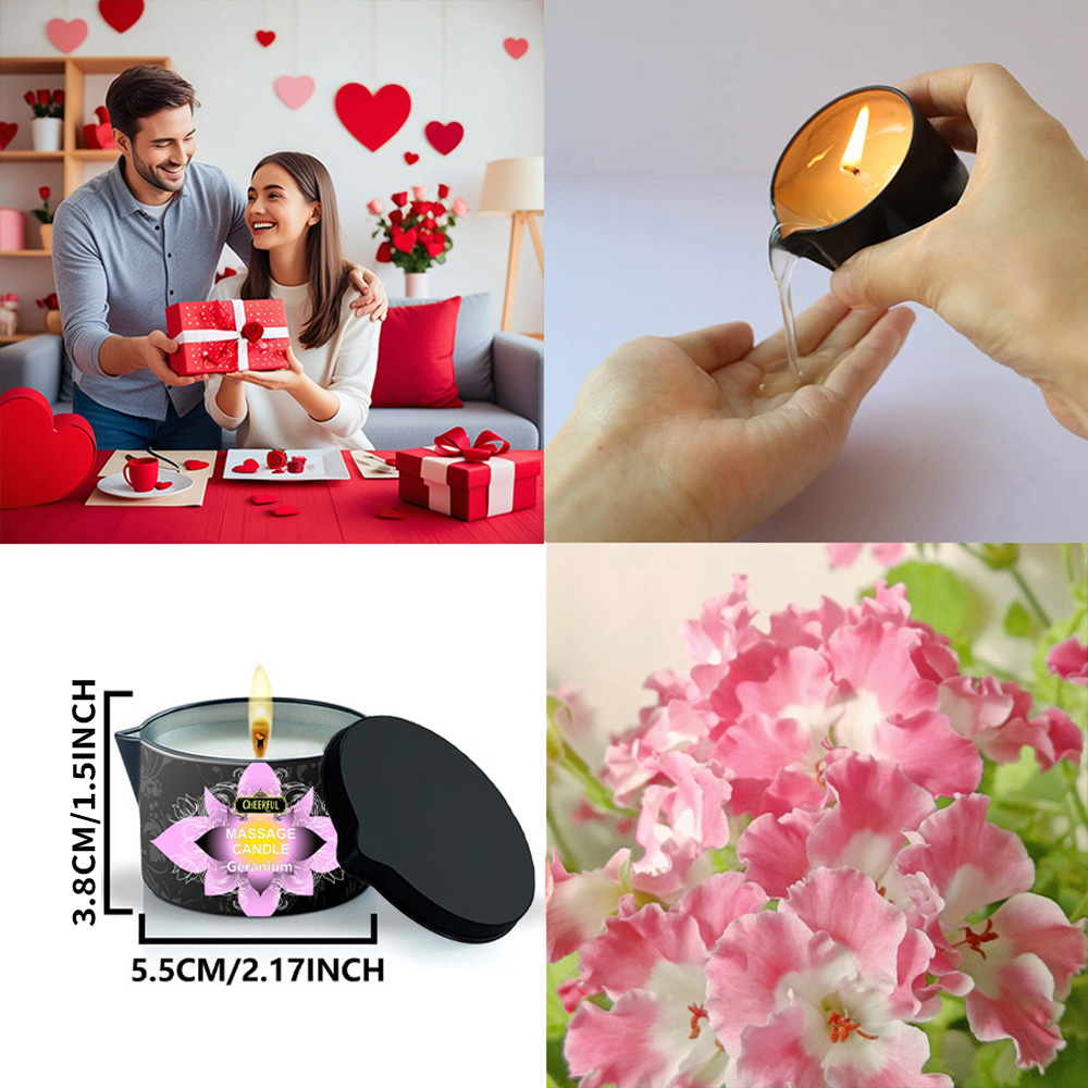 Geranium Massage Oil Candle 2o - Massage Candle Melting ulasan dan harga