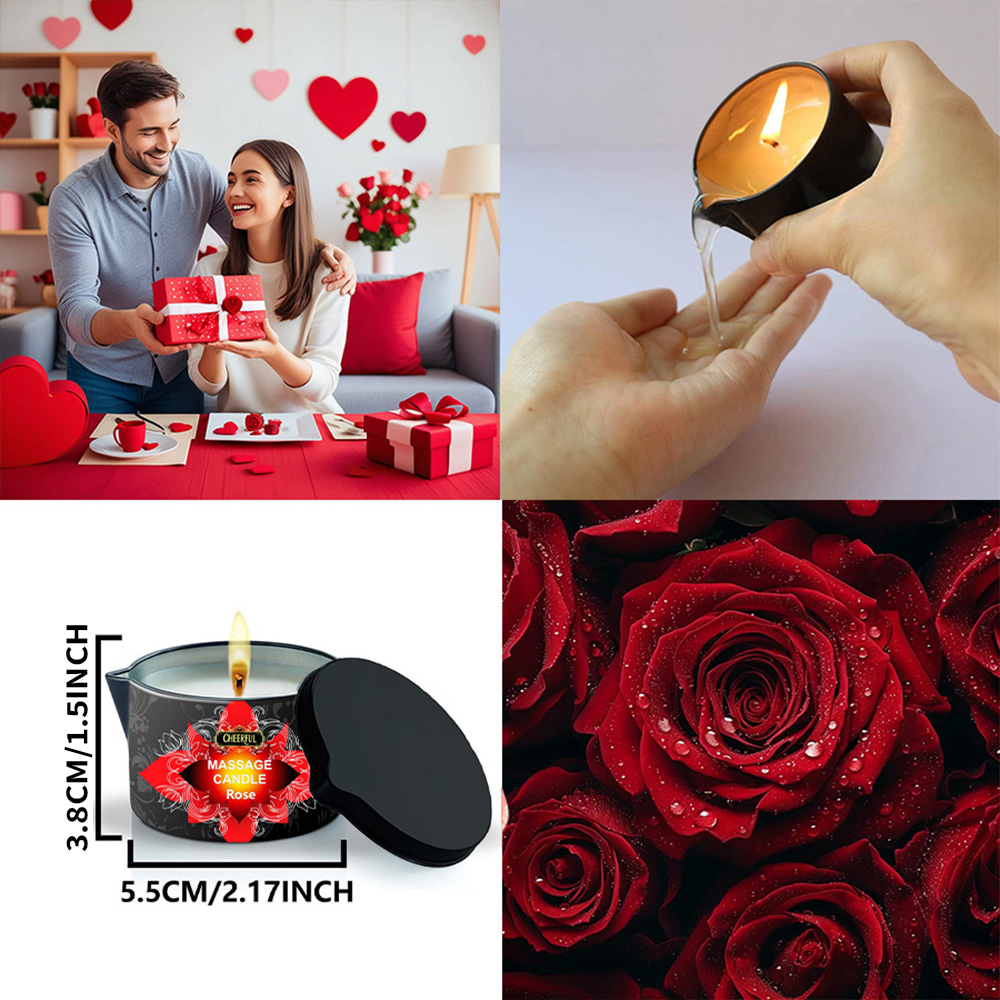 Rose Massage Oil Candle 2oz Bo - Massage Candle Melting ulasan dan harga