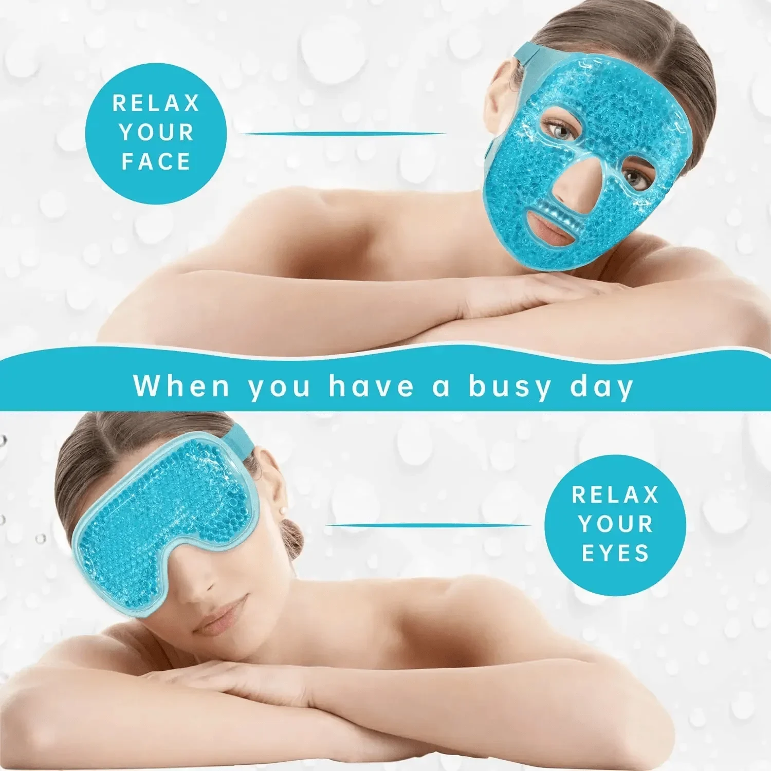 Gel Cooling Ice Face Eye Mask  - Eye Mask Heated ulasan dan harga