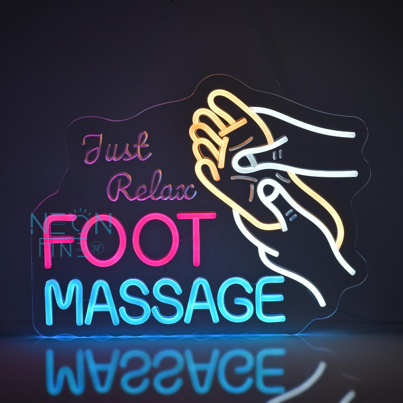 Foot Massage Neon Sign LED Neo - Spa Wellness Center ulasan dan harga