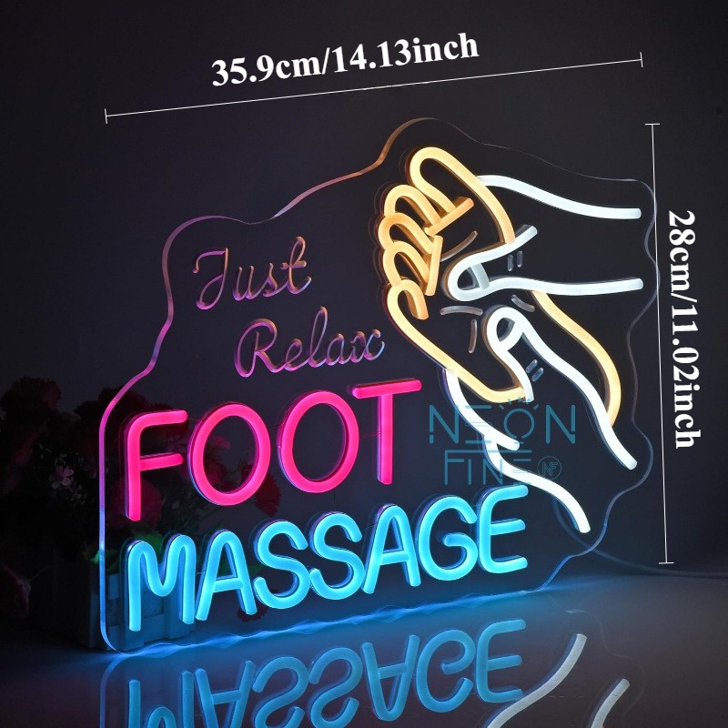 Foot Massage Neon Sign LED Neo - Spa Wellness Center ulasan dan harga
