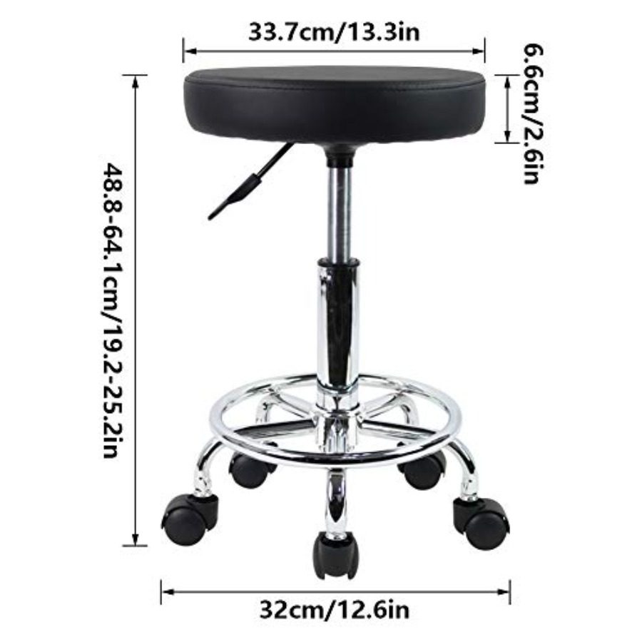 PU Leather Round Rolling Stool - Spa & Wellness Hotel Diamond Ustroń ulasan dan harga