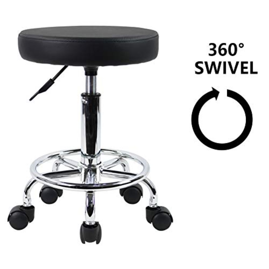 PU Leather Round Rolling Stool - Spa & Wellness Hotel Diamond Ustroń ulasan dan harga