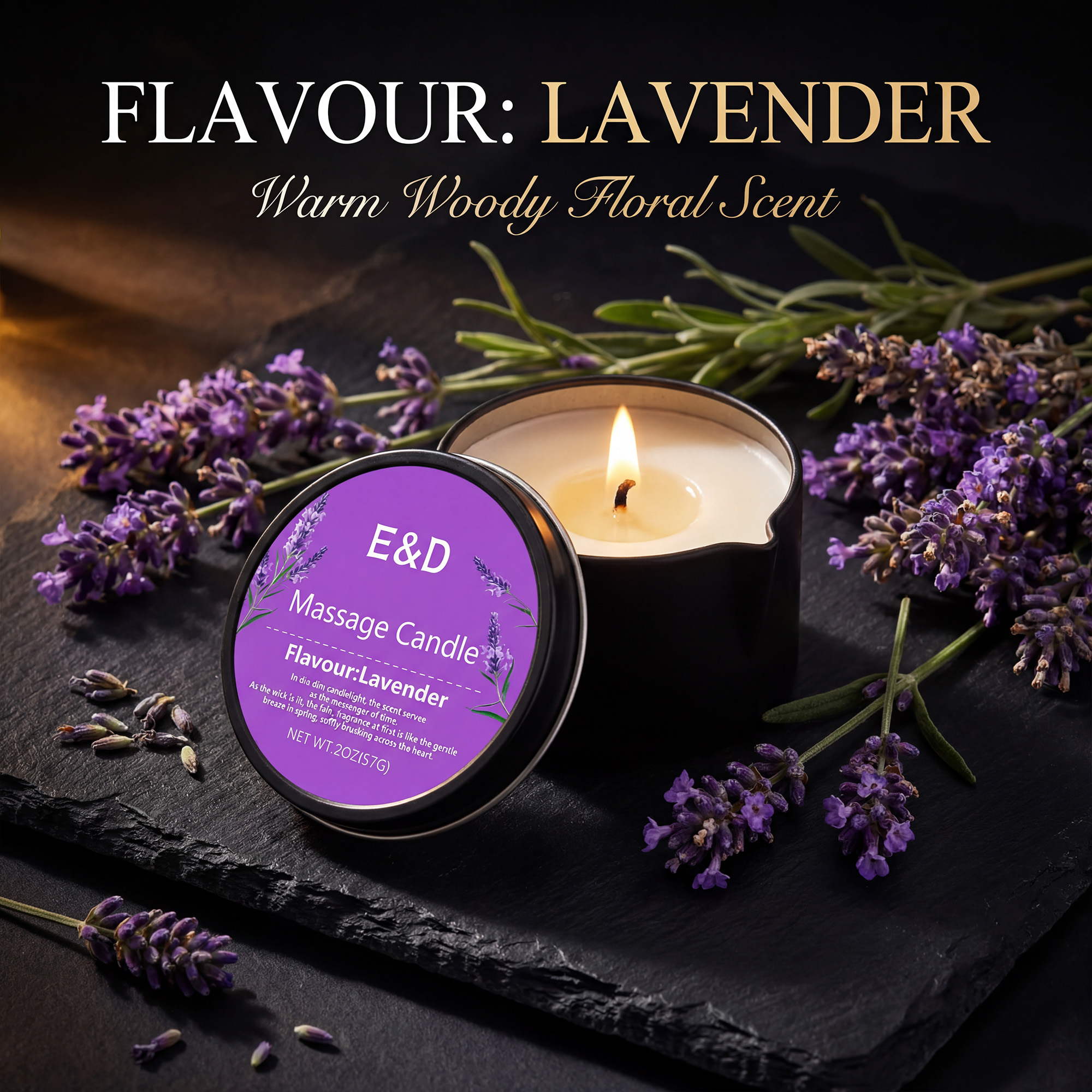 Lavender Massage Oil Candle 2o - Massage Candle Melting ulasan dan harga