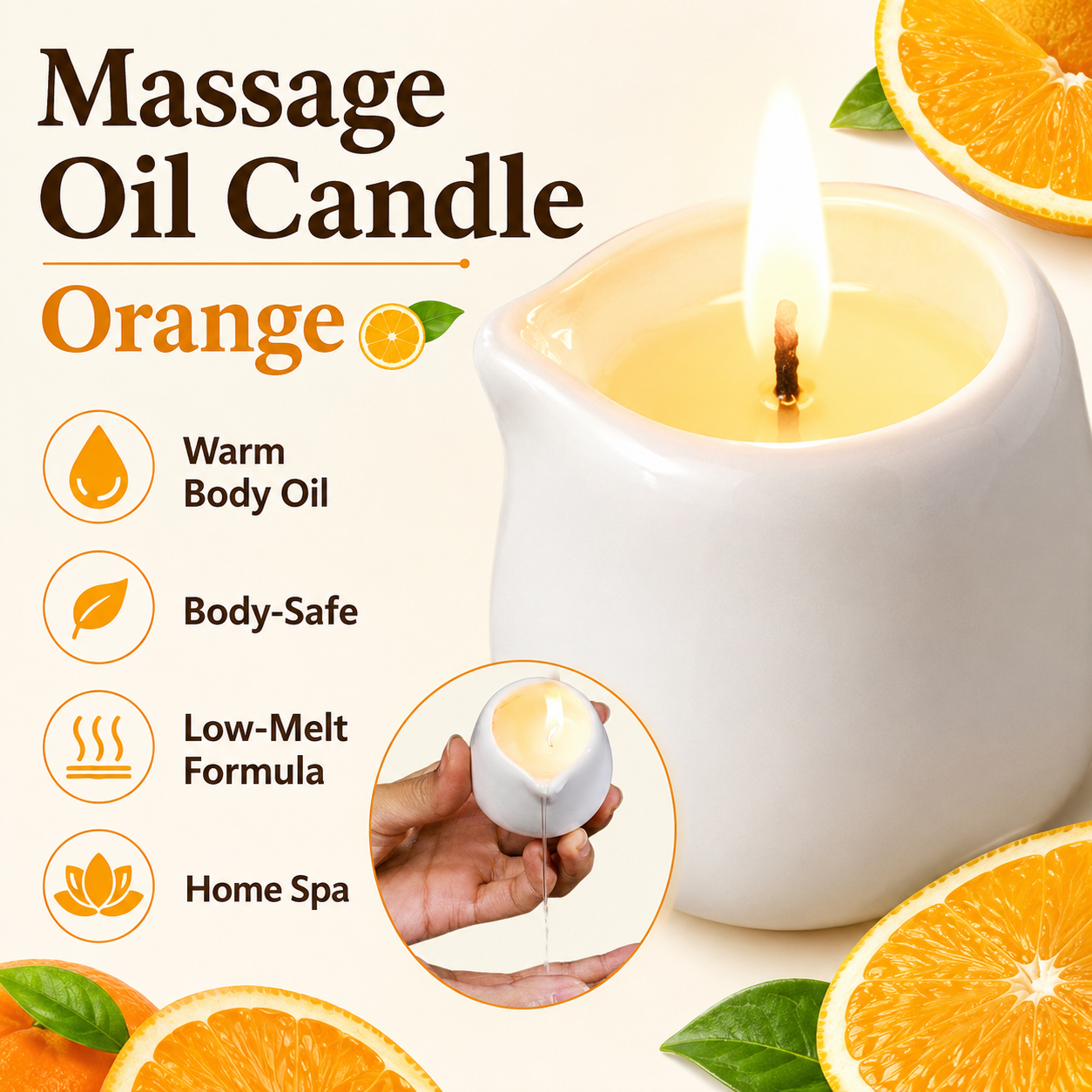 Ceramic Massage Oil Candle Ora - Massage Candle Melting ulasan dan harga
