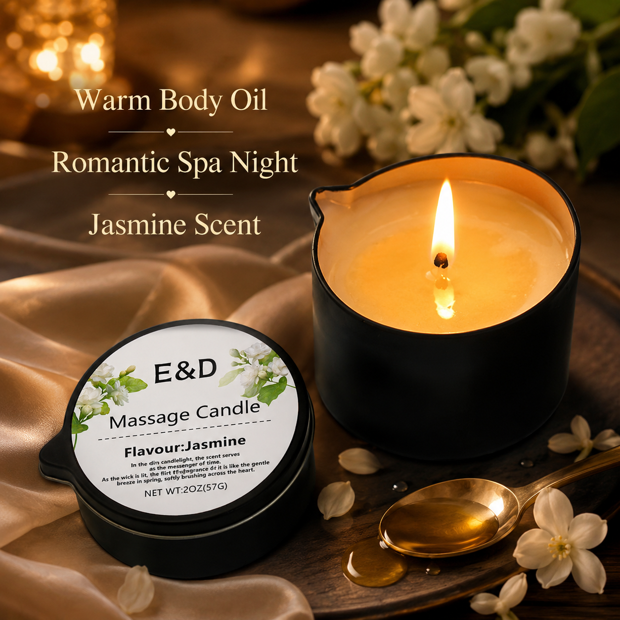 Jasmine Massage Oil Candle 2 o - Massage Candle Melting ulasan dan harga