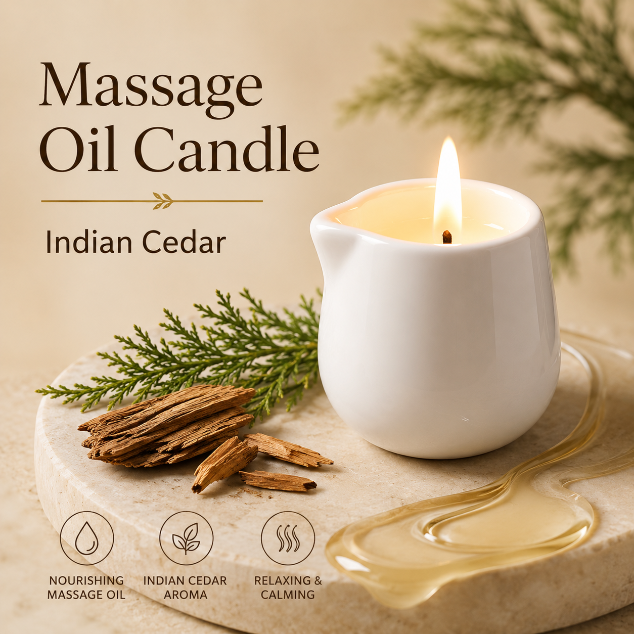 Ceramic Massage Oil Candle Ind - Massage Candle Melting ulasan dan harga