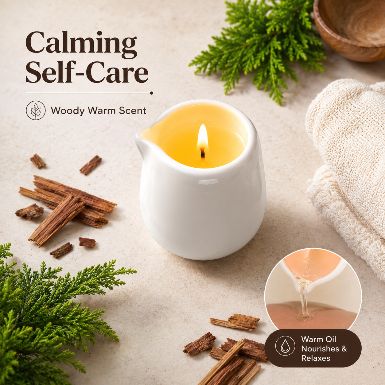 Ceramic Massage Oil Candle Ind - Massage Candle Melting ulasan dan harga
